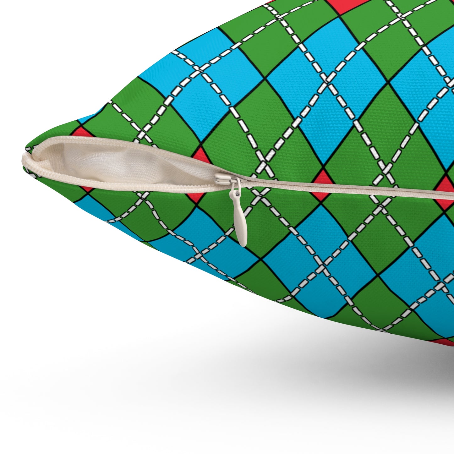 Azerbaijan Retro Argyle Cushion Pillow