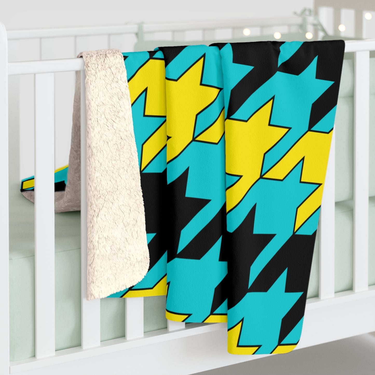 Bahamas Retro Houndstooth Blanket Throw
