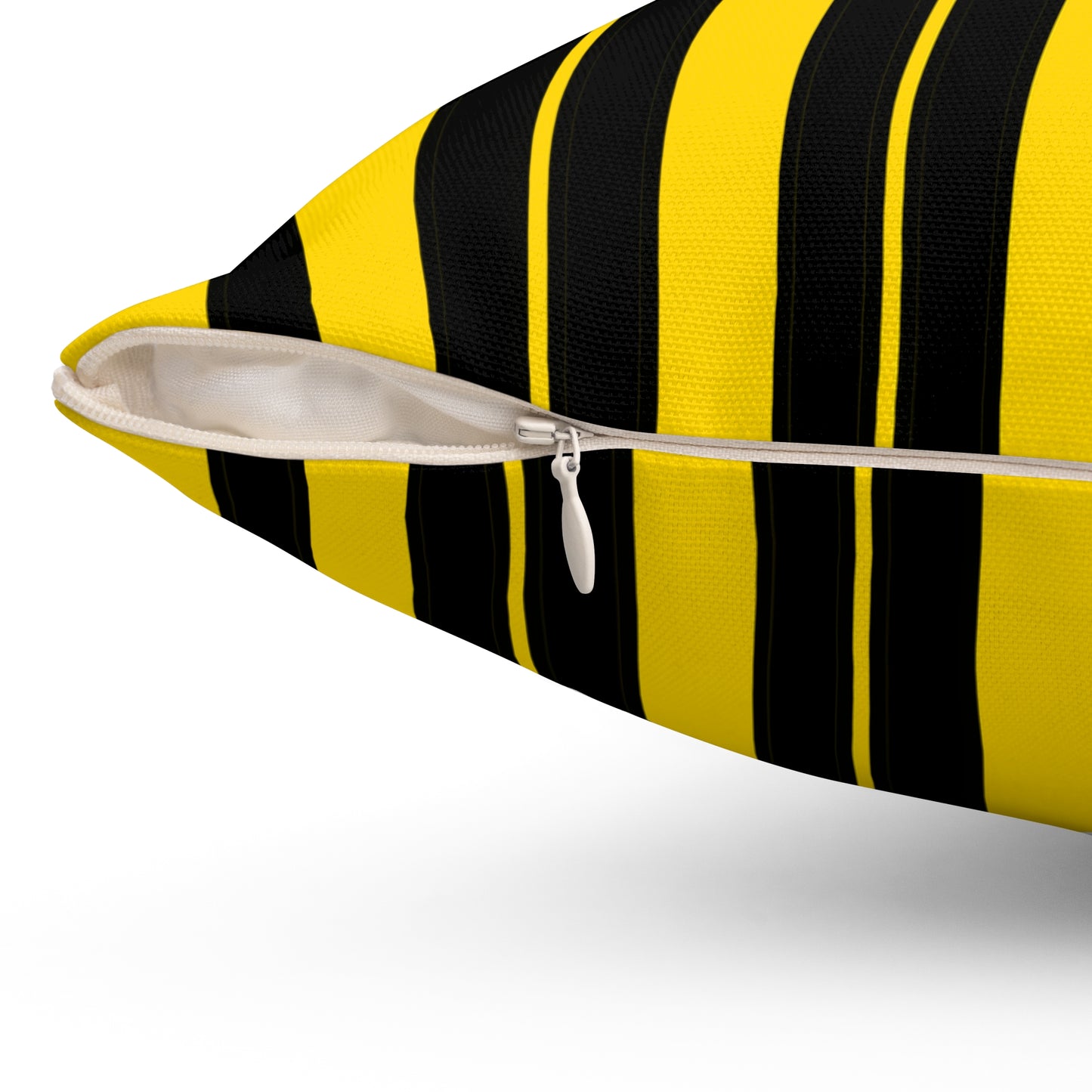 Gold, Black Retro Stripes Cushion Pillow