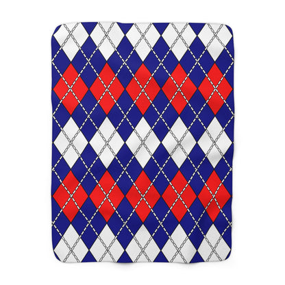 Heard Island And Mcdonald Islands Retro Argyle Blanket Throw