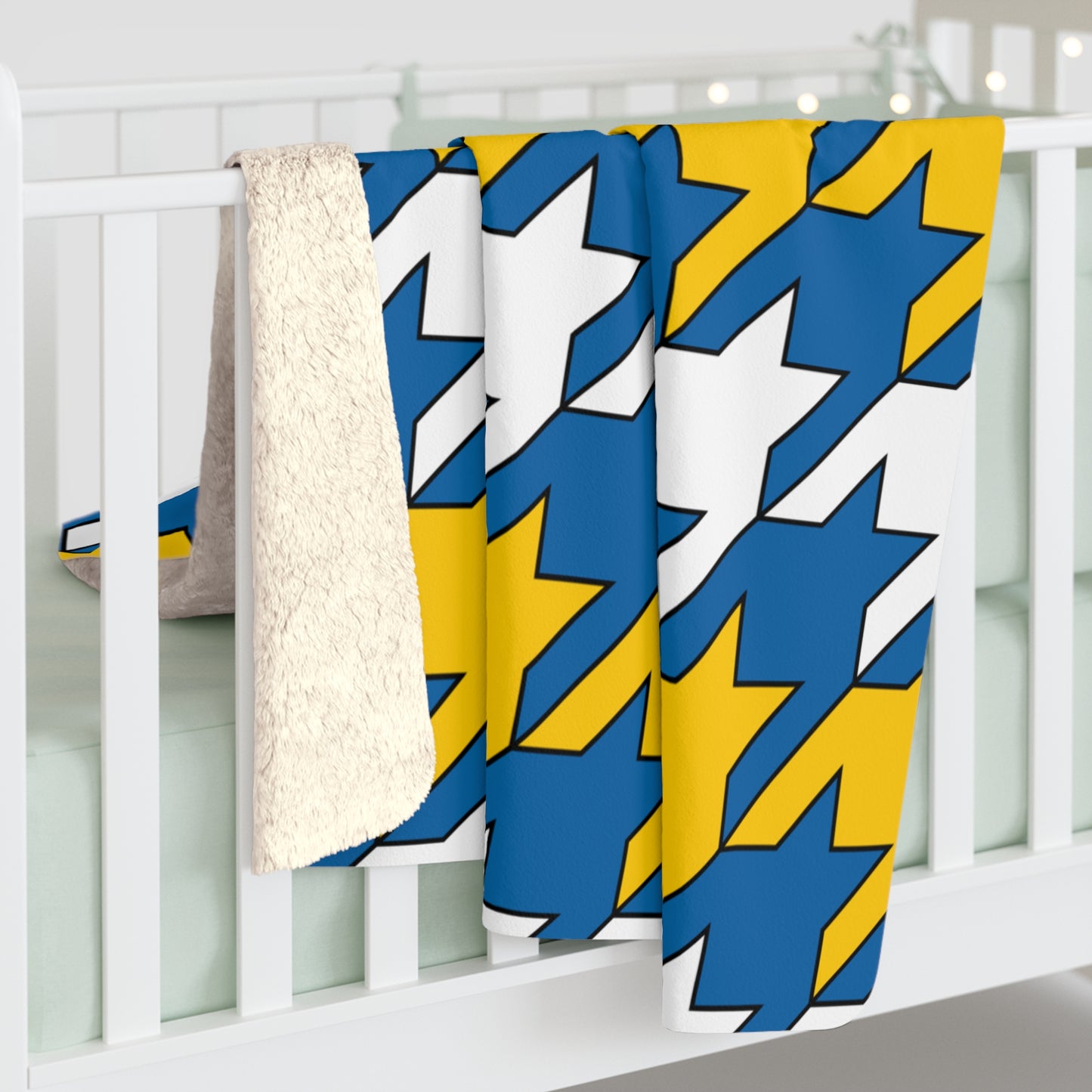 Canary Islands Retro Houndstooth Blanket Throw