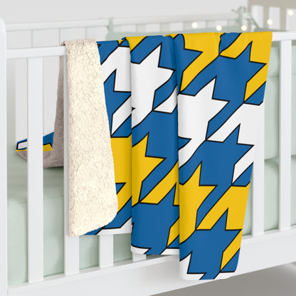 Canary Islands Retro Houndstooth Blanket Throw