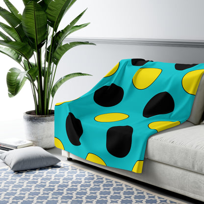 Bahamas Retro Polka Dots Blanket Throw