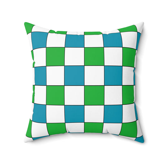 Uzbekistan Retro Check Cushion Pillow