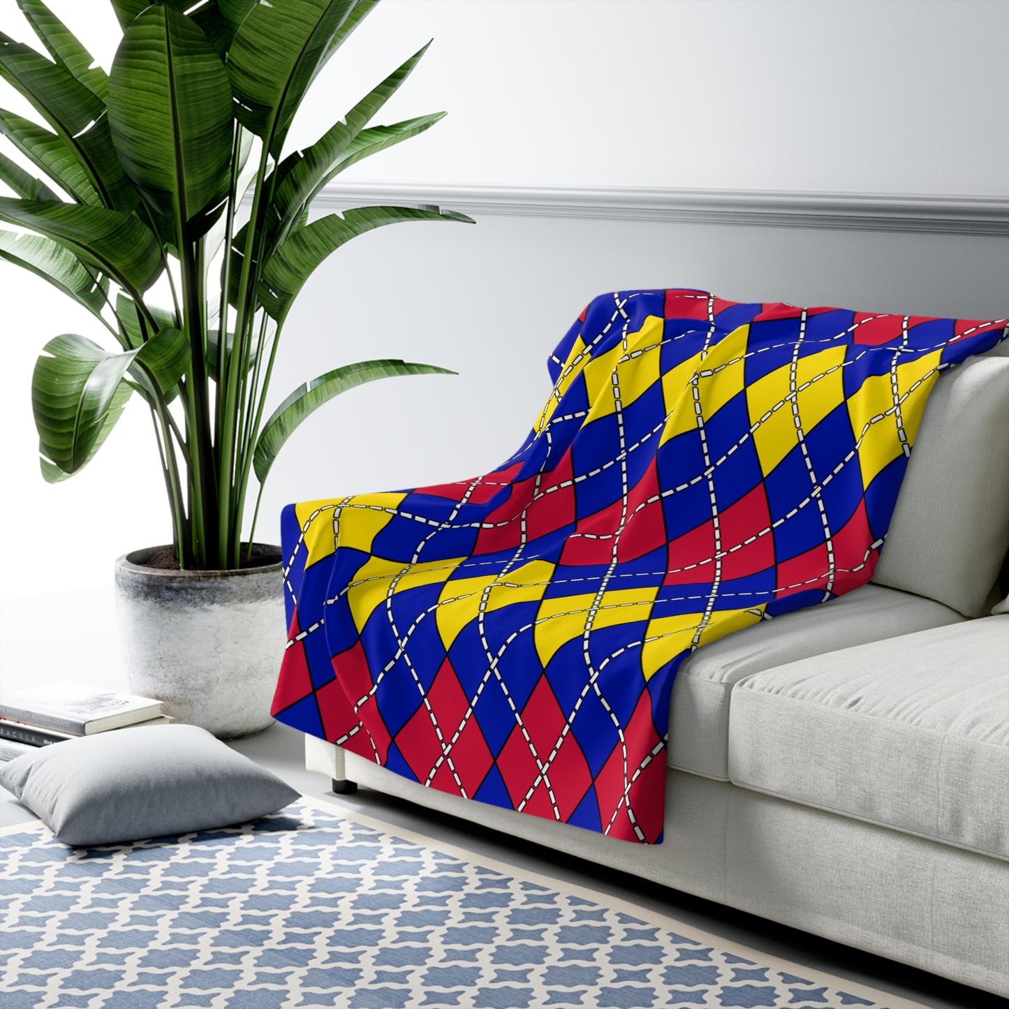 Andorra Retro Argyle Blanket Throw