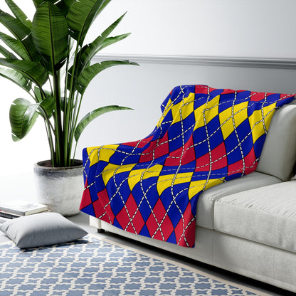 Andorra Retro Argyle Blanket Throw