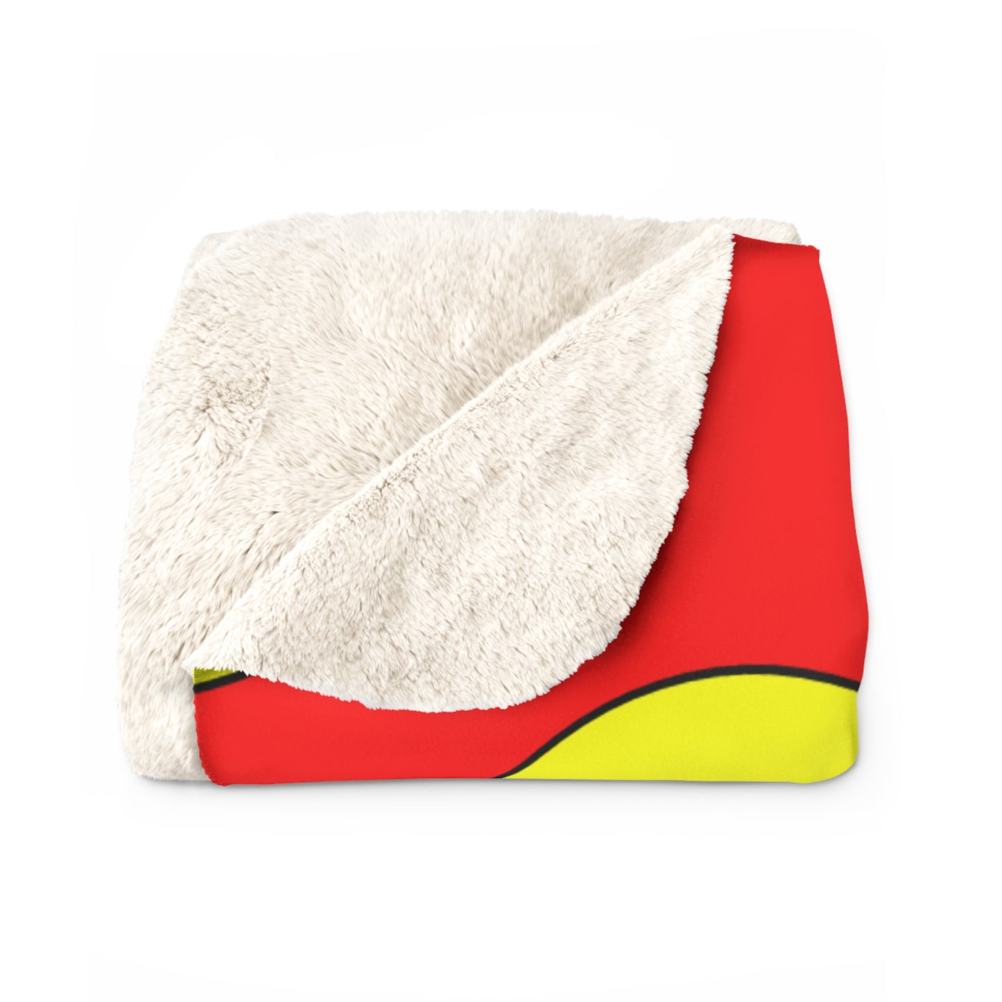 Red, Yellow Retro Polka Dots Blanket Throw