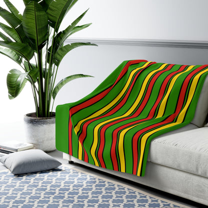 Benin Retro Stripes Blanket Throw