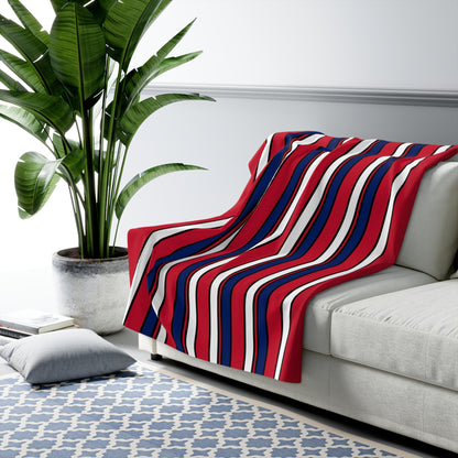 Saint Helena, Ascension And Tristan Da Cunha Retro Stripes Blanket Throw
