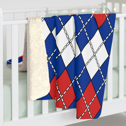 Iceland Retro Argyle Blanket Throw