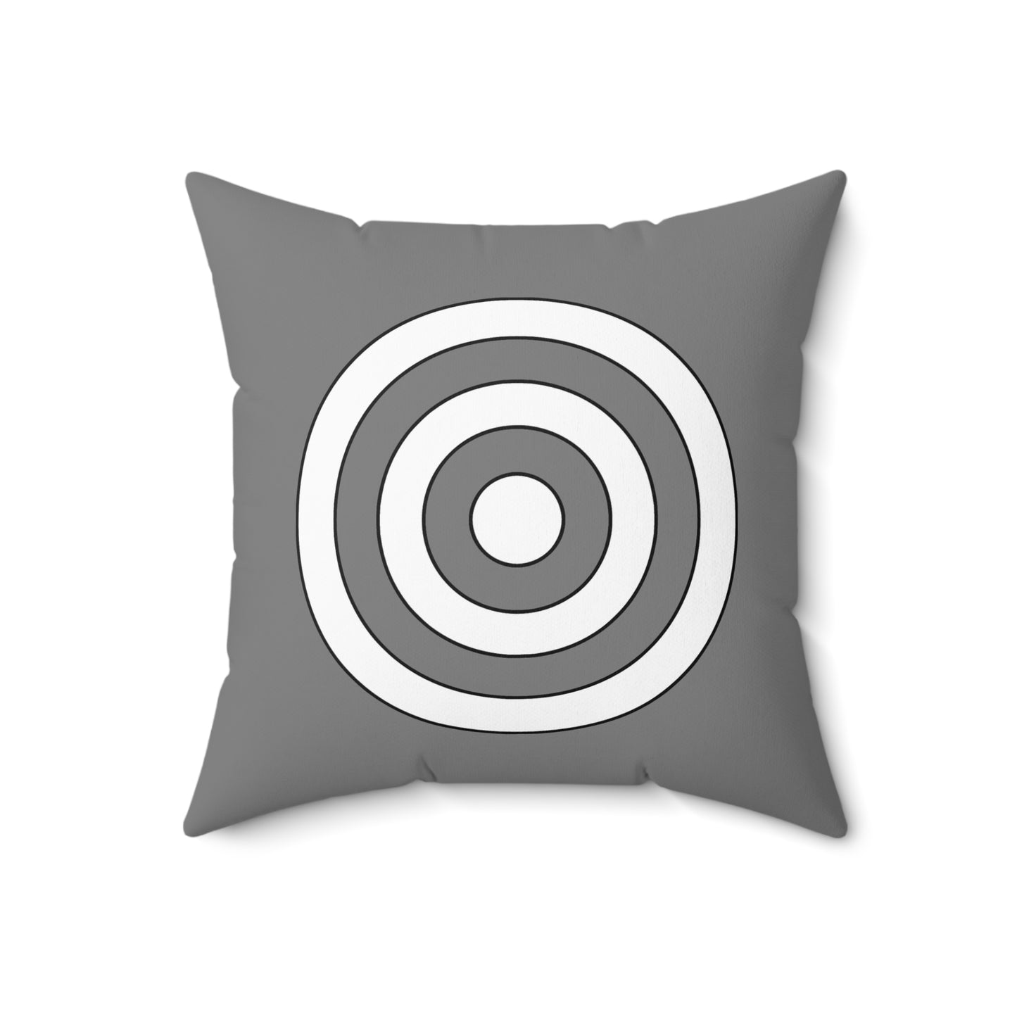 Grey, White Retro Target Cushion Pillow