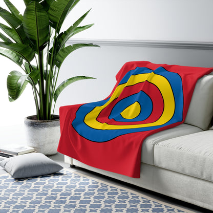 Mongolia Retro Target Blanket Throw