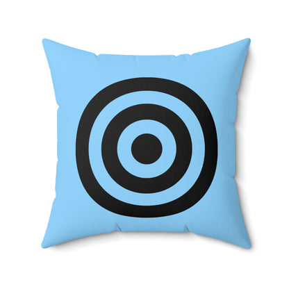Light Blue, Black Retro Target Cushion Pillow