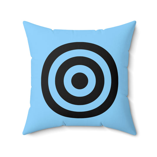 Light Blue, Black Retro Target Cushion Pillow