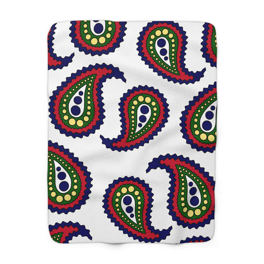 Diego Garcia Retro Paisley Blanket Throw