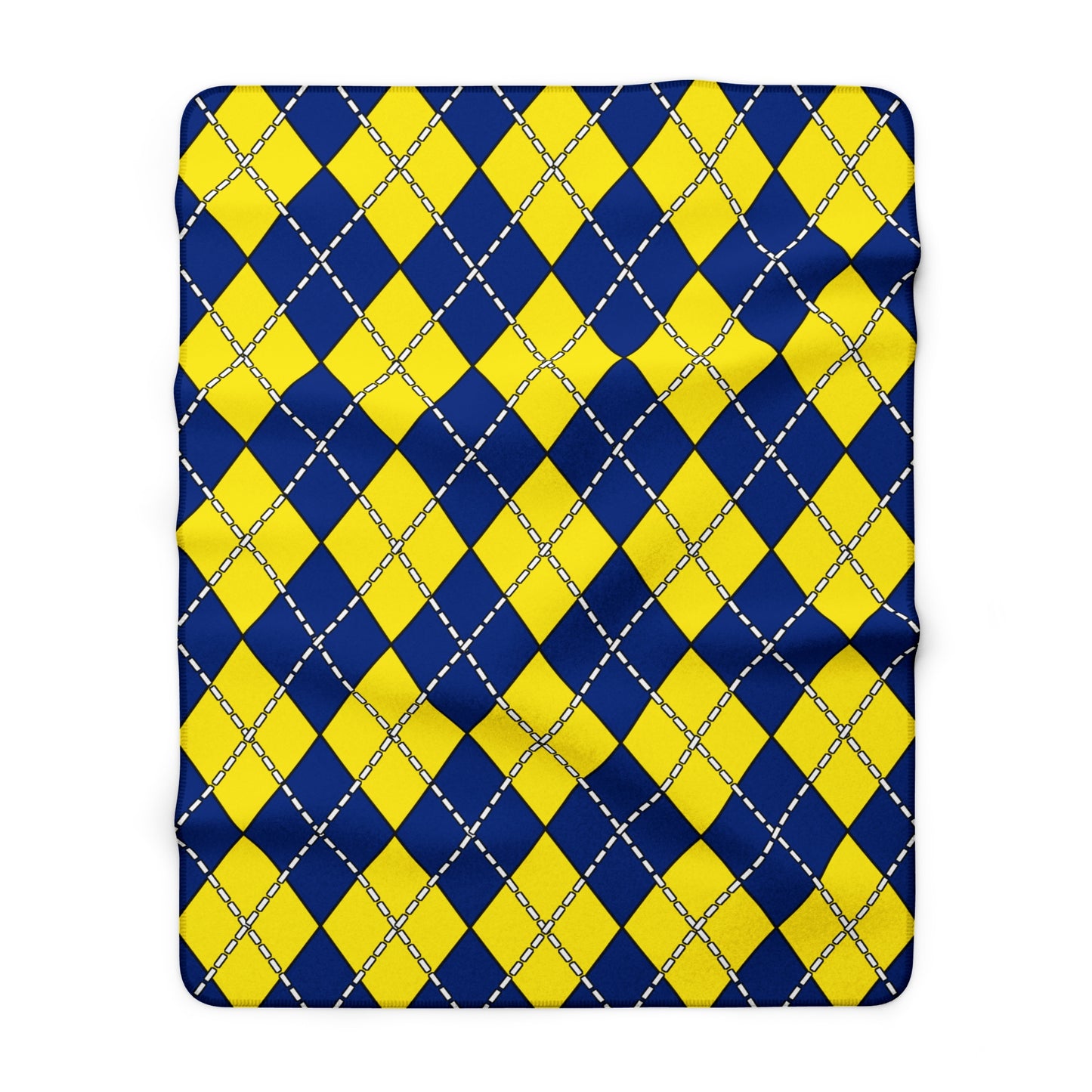 Curacao Retro Argyle Blanket Throw