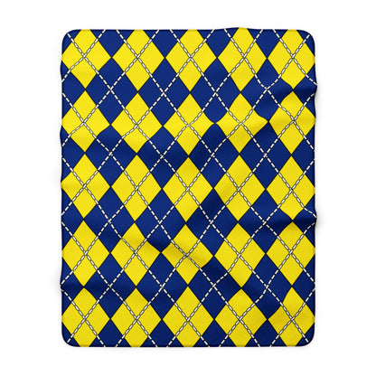 Curacao Retro Argyle Blanket Throw