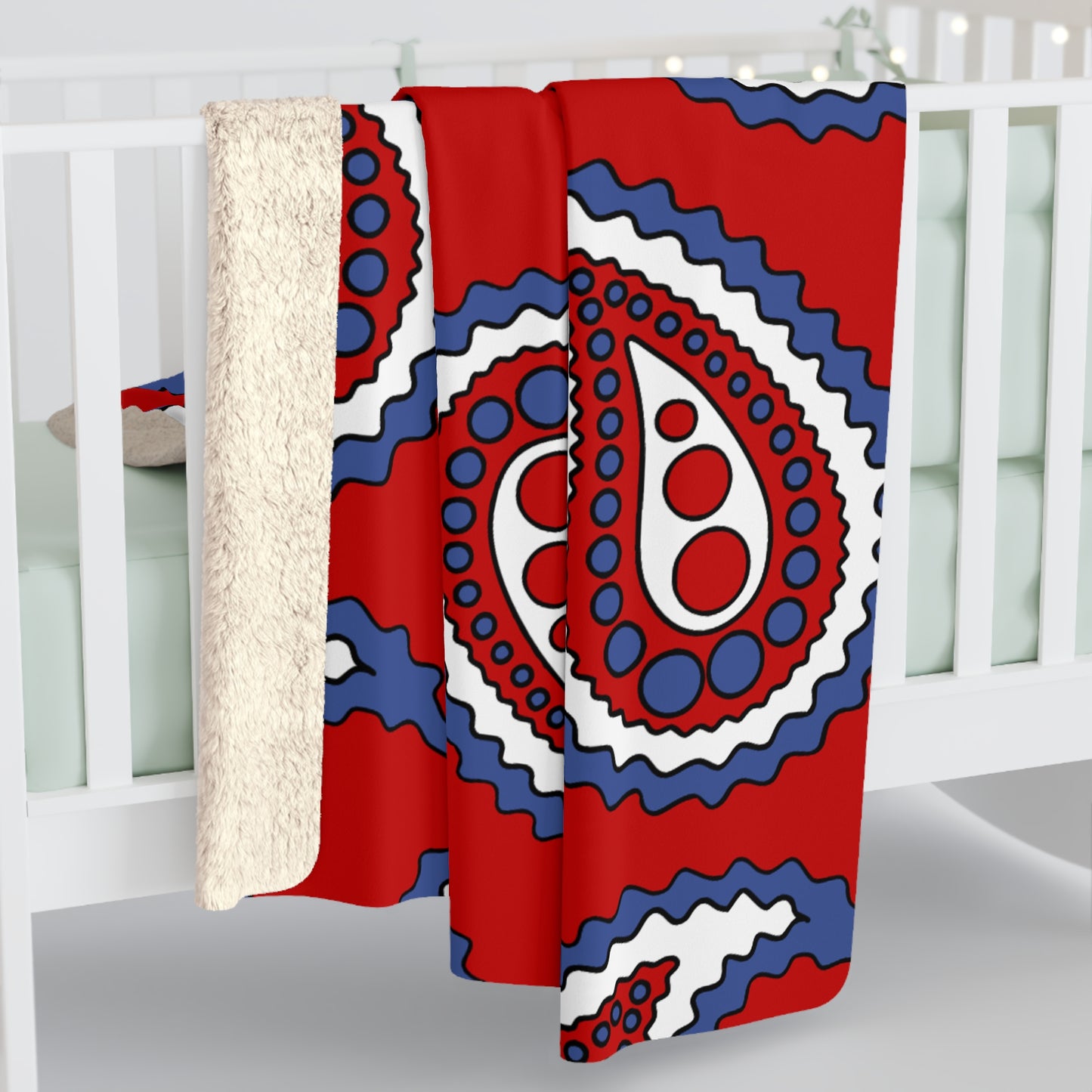 Democratic Peoples Republic Of Korea Retro Paisley Blanket Throw