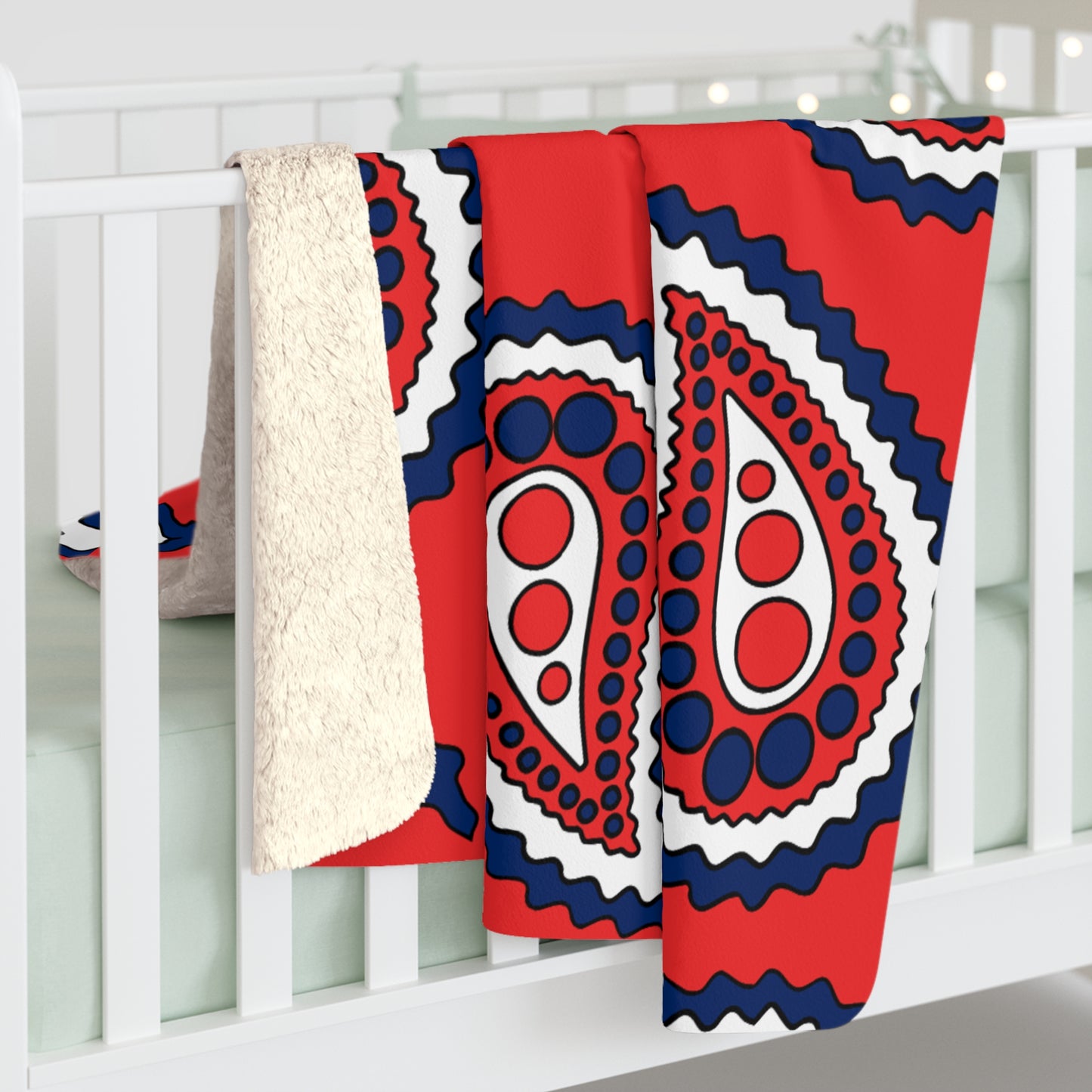 Svalbard And Jan Mayen Retro Paisley Blanket Throw