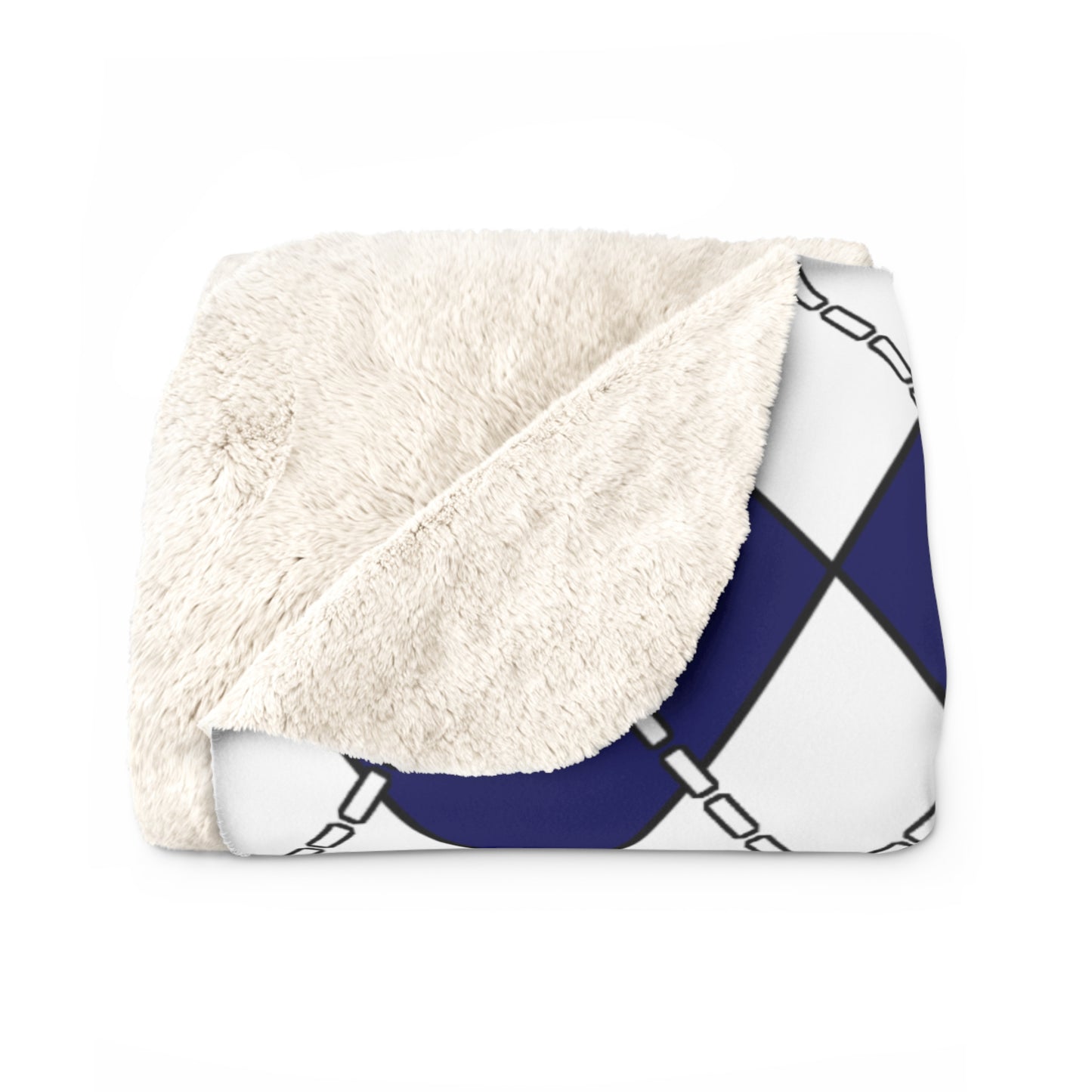 Diego Garcia Retro Argyle Blanket Throw