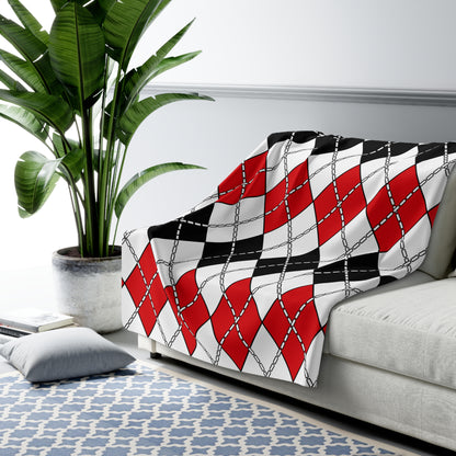 Gibraltar Retro Argyle Blanket Throw