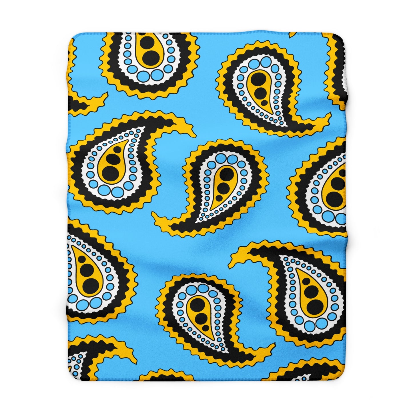Saint Lucia Retro Paisley Blanket Throw