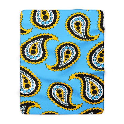 Saint Lucia Retro Paisley Blanket Throw