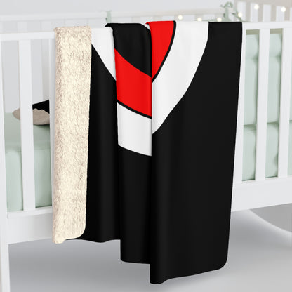 Black, White, Red Retro Target Blanket Throw