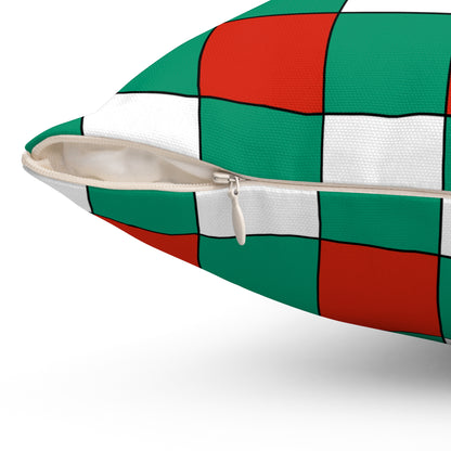 Bulgaria Retro Check Cushion Pillow