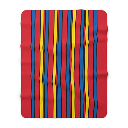 Mongolia Retro Stripes Blanket Throw