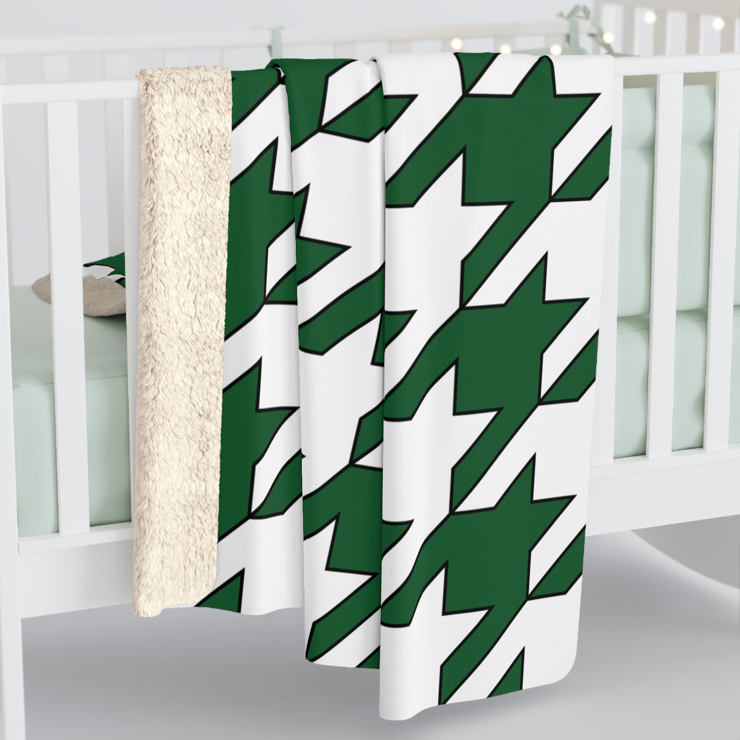 Saudi Arabia Retro Houndstooth Blanket Throw