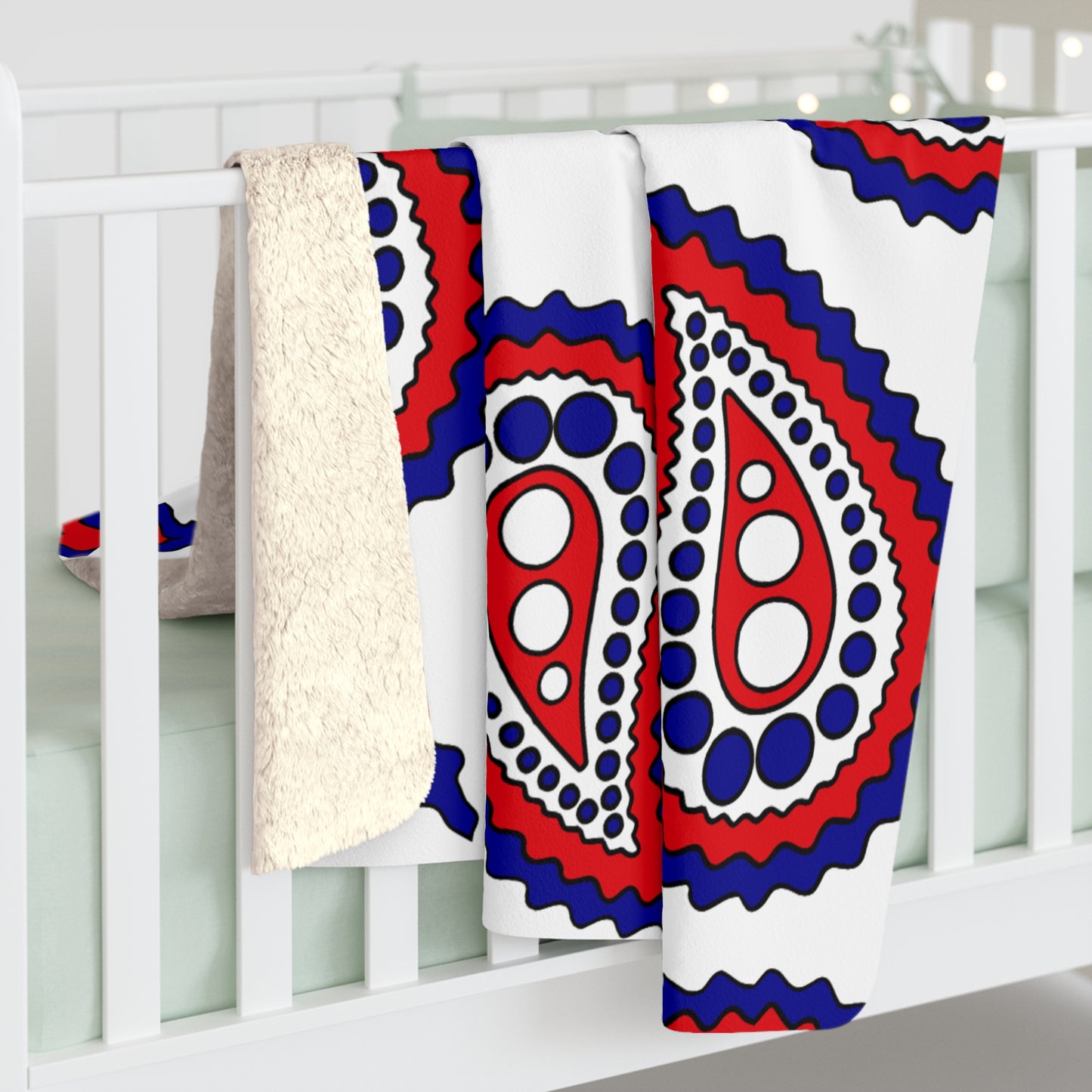 France Retro Paisley Blanket Throw