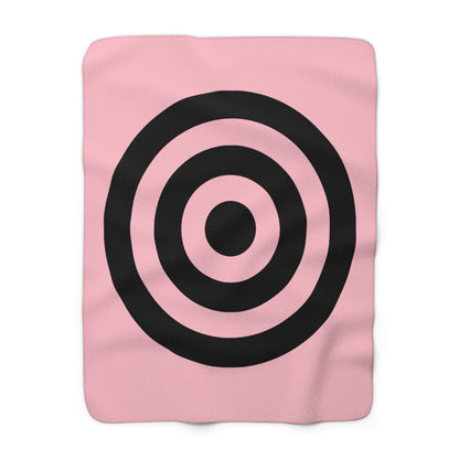 Pink, Black Retro Target Blanket Throw