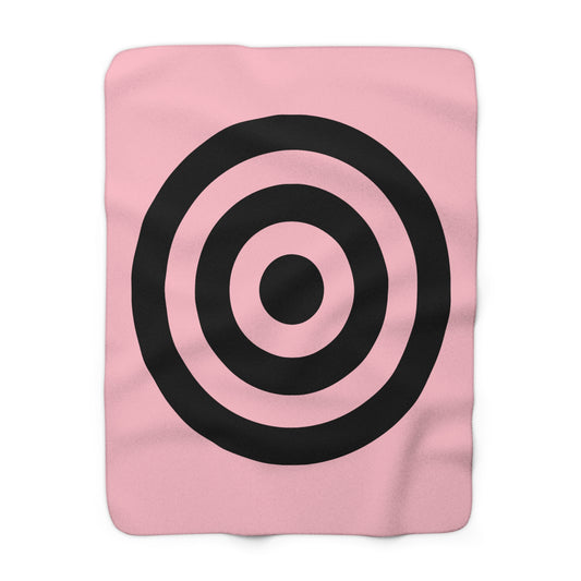 Pink, Black Retro Target Blanket Throw