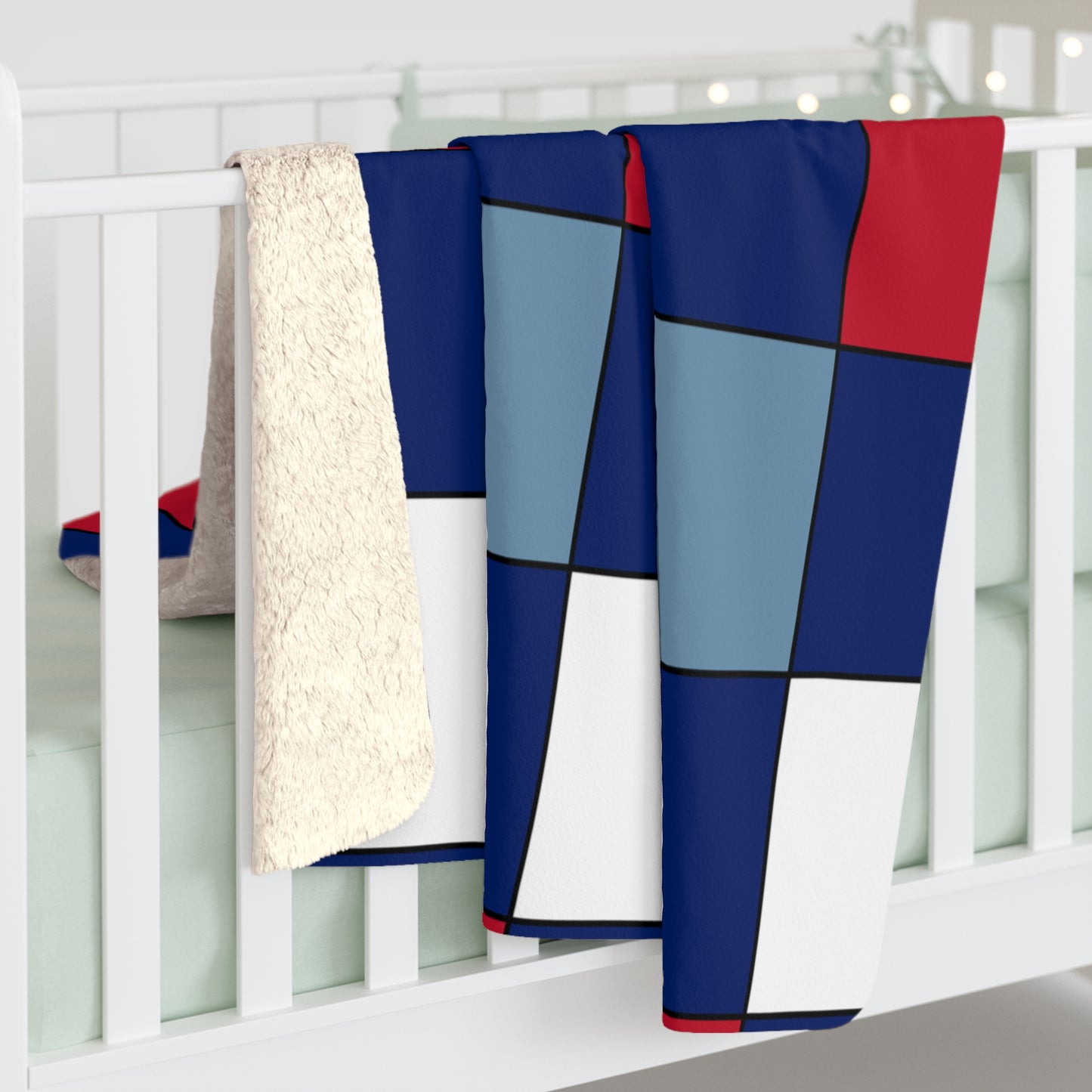 Falkland Islands Retro Check Blanket Throw