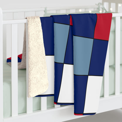 Falkland Islands Retro Check Blanket Throw