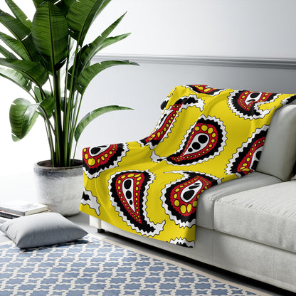 Brunei Darussalam Retro Paisley Blanket Throw
