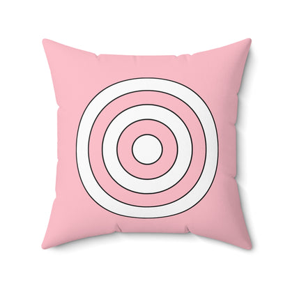 Pink, White Retro Target Cushion Pillow