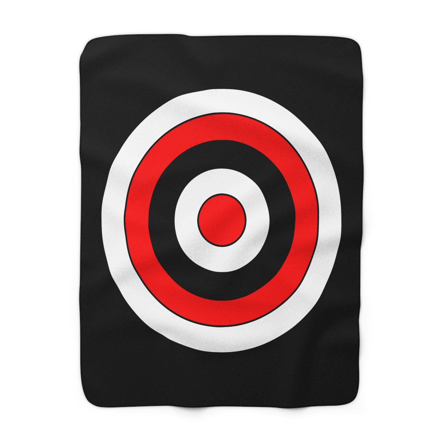 Black, White, Red Retro Target Blanket Throw