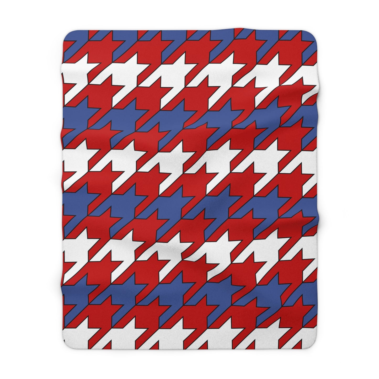 Democratic Peoples Republic Of Korea Retro Houndstooth Blanket Throw