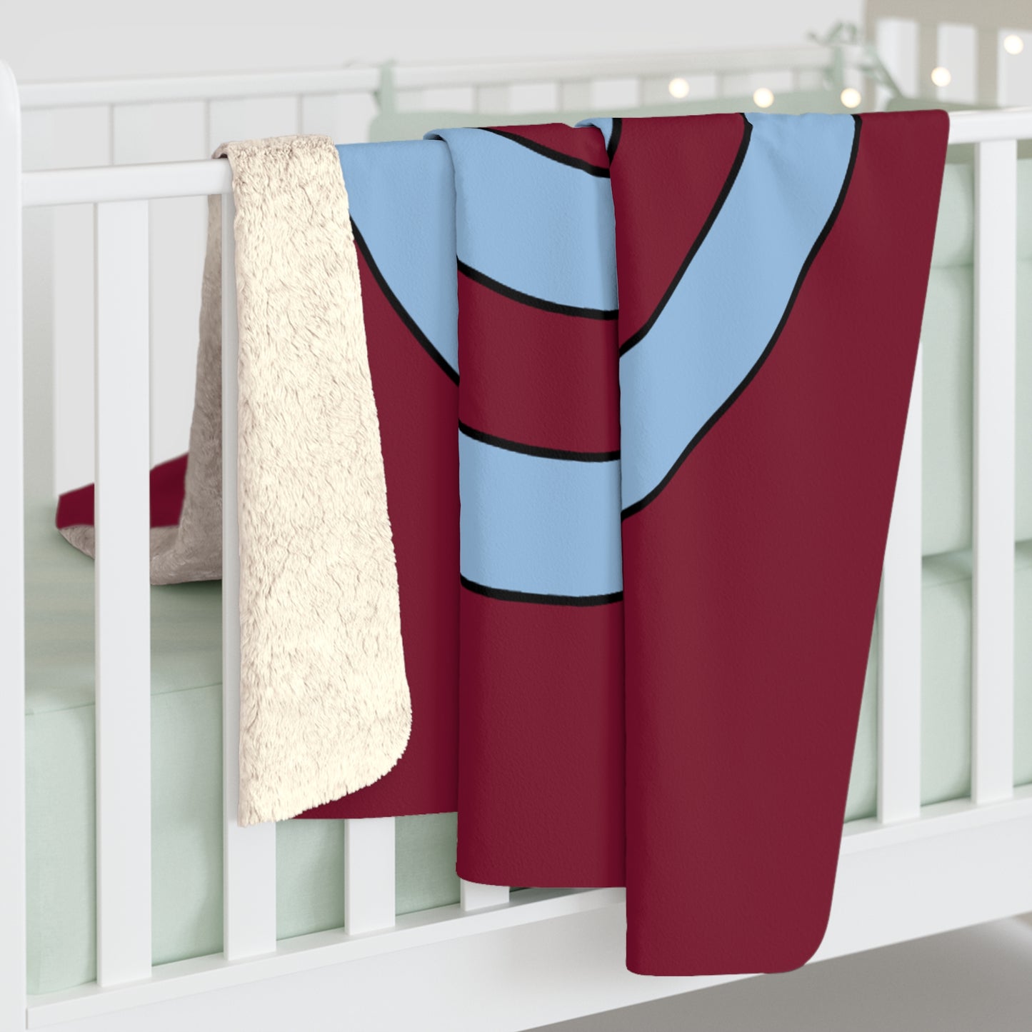 Claret, Blue Retro Target Blanket Throw