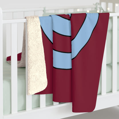 Claret, Blue Retro Target Blanket Throw
