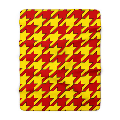 North Macedonia Retro Houndstooth Blanket Throw
