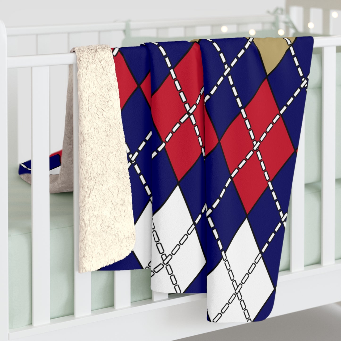 Saint Helena Retro Argyle Blanket Throw
