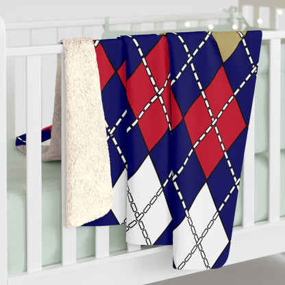 Saint Helena Retro Argyle Blanket Throw