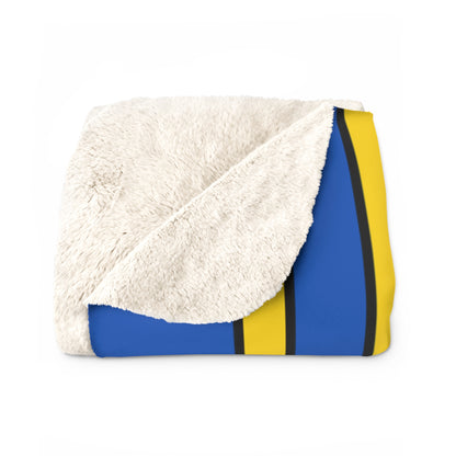 Ukraine Retro Stripes Blanket Throw
