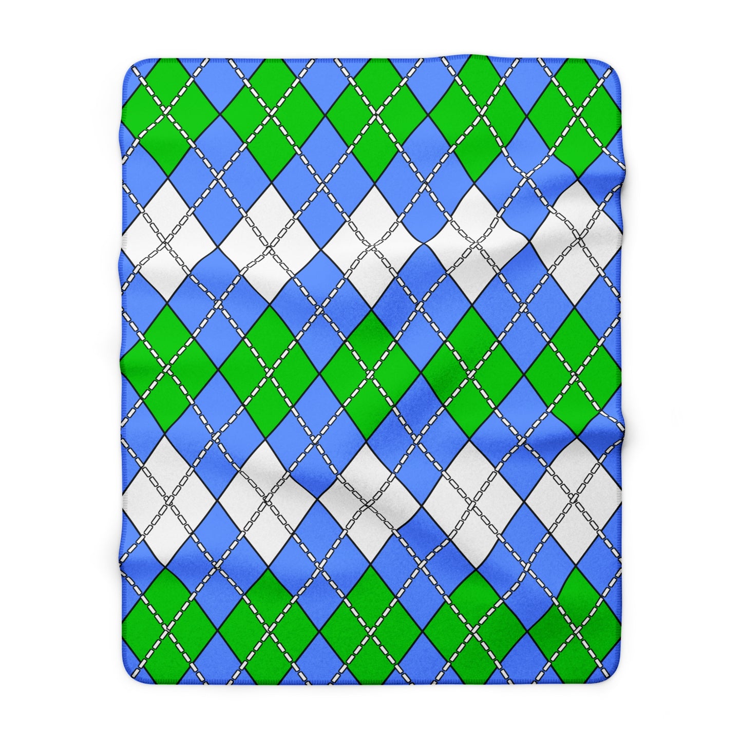 Djibouti Retro Argyle Blanket Throw