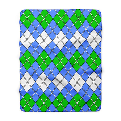Djibouti Retro Argyle Blanket Throw