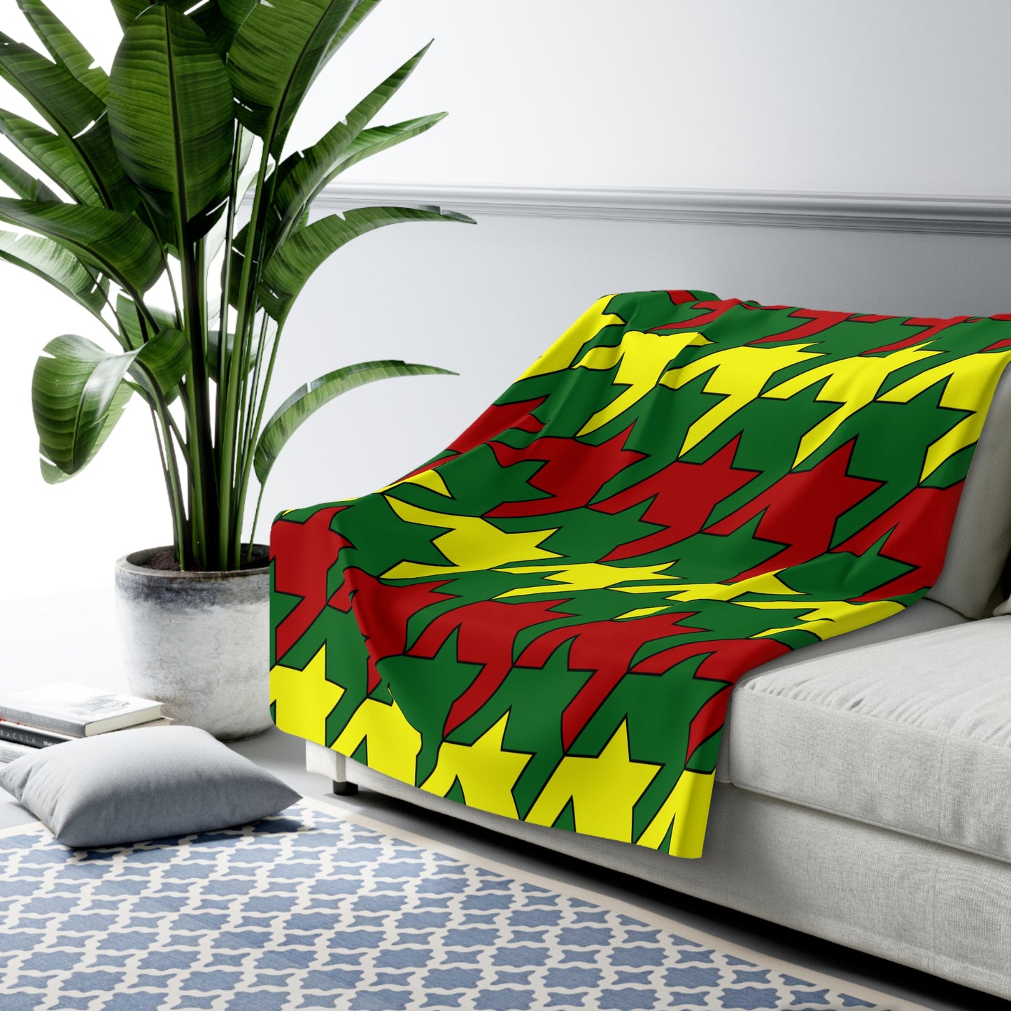 Senegal Retro Houndstooth Blanket Throw