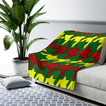 Senegal Retro Houndstooth Blanket Throw